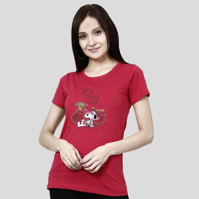 CHOQU Casual Printed Women Red Top