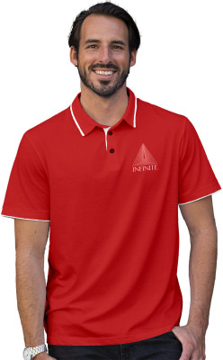 Fighterhero Graphic Print Men Polo Neck Red T-Shirt