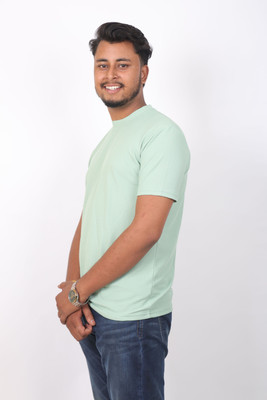 bull clothings Self Design Men Polo Neck Green T-Shirt