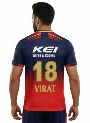 Thiva Printed Men V Neck Red T-Shirt
