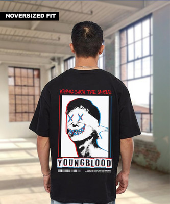 Veirdo Printed, Typography Men Round Neck Black T-Shirt
