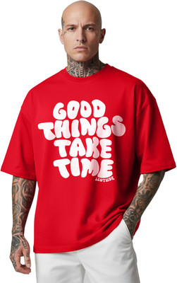 Trond Printed Men Round Neck Red T-Shirt