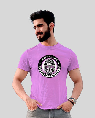 JP Creation Printed, Typography Men Round Neck Purple T-Shirt