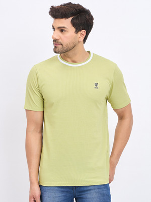 DUKE Solid Men Round Neck Green T-Shirt