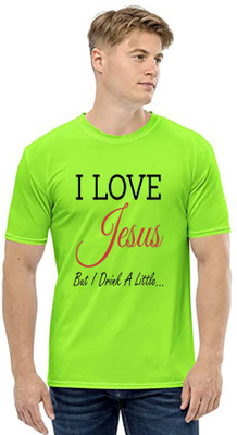 Deccan Store Printed Men Round Neck Light Green T-Shirt