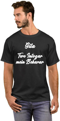 GNS Nationnal Printed Men Round Neck White, Black T-Shirt