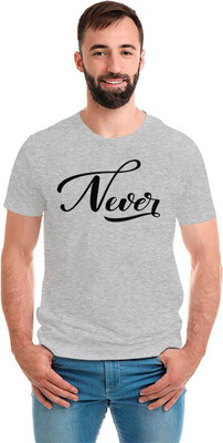 SmarTee Street Printed Men Round Neck Grey T-Shirt