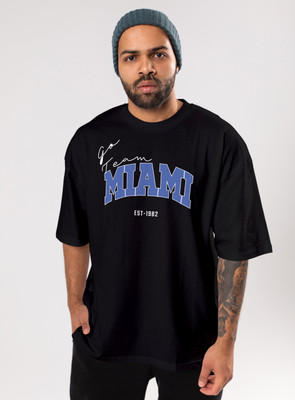 FLYIND VOGUE OUTFIT Printed Men Round Neck Black T-Shirt