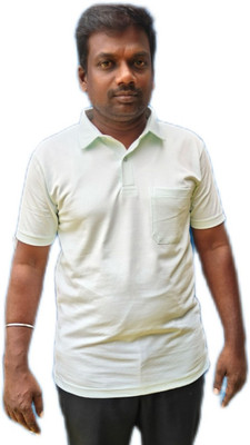 m2hit Solid Men Polo Neck Light Green T-Shirt