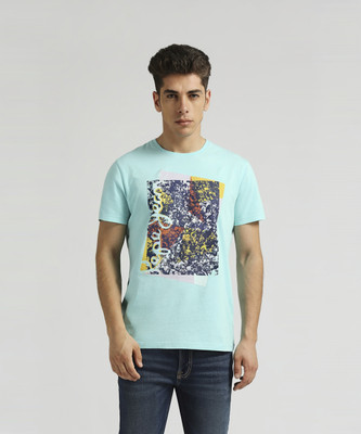 Pepe Jeans Graphic Print Men Crew Neck Green T-Shirt