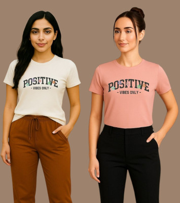 Moldify Graphic Print Women Round Neck Multicolor T-Shirt
