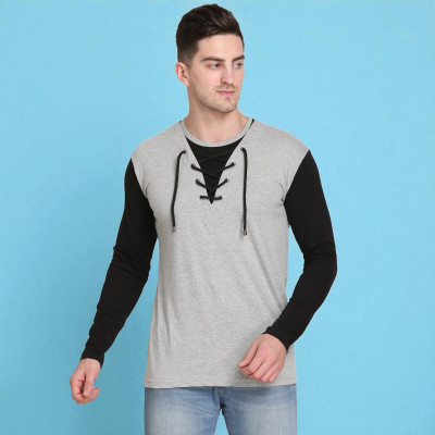 Faricon Trend Solid Men Round Neck Multicolor T-Shirt