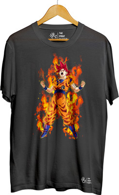 THE PRINT PLATTER Graphic Print Men Round Neck Black T-Shirt