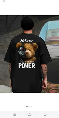 FDS Graphic Print Men Round Neck Black T-Shirt