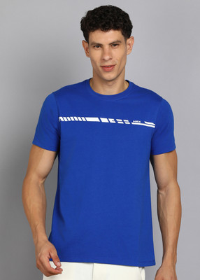 HRX by Hrithik Roshan Printed Men Round Neck Dark Blue T-Shirt