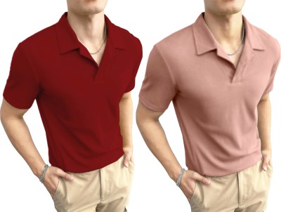 Trond Solid Men Polo Neck Multicolor T-Shirt