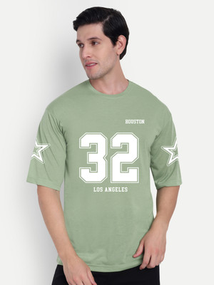 SCOTT FINCHER Printed Men Round Neck Light Green T-Shirt