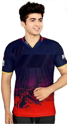 SLICS FASHION Printed Men Round Neck Red T-Shirt