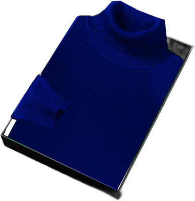 FREAKS Self Design Men High Neck Blue T-Shirt