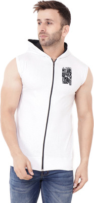 Money Leaf Typography Men Hooded Neck White T-Shirt