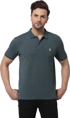 RED TAPE Solid Men Polo Neck Grey T-Shirt