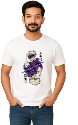 IDrip Graphic Print Men Crew Neck White T-Shirt