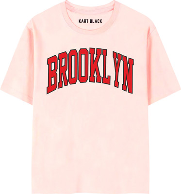 KART BLACK Self Design Men Round Neck Pink T-Shirt