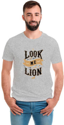SmarTee Street Printed Men Round Neck Grey T-Shirt