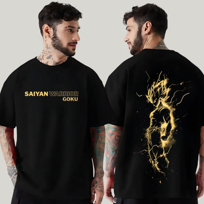 LYNX CLUB Graphic Print Men Round Neck Black T-Shirt