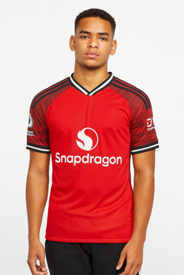 Sportiva Printed Men Polo Neck Red T-Shirt