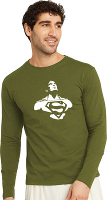 RULEDBYSUN Printed Men Round Neck Green T-Shirt