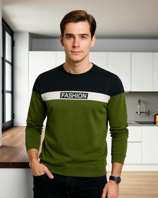 Teezler Printed Men Round Neck Green T-Shirt