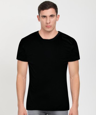 Mithila Creation Solid Men Round Neck Reversible Black T-Shirt