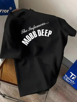Relva Graphic Print Men Round Neck Black T-Shirt