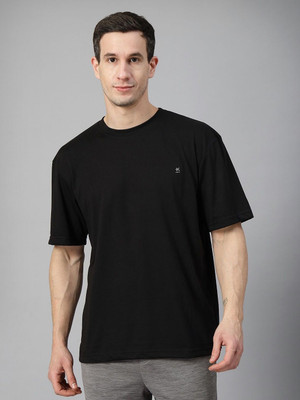HRX by Hrithik Roshan Solid Men Round Neck Black T-Shirt