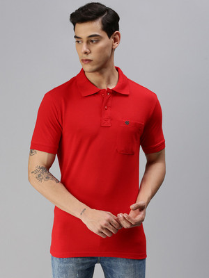 ONN Solid Men Polo Neck Red T-Shirt