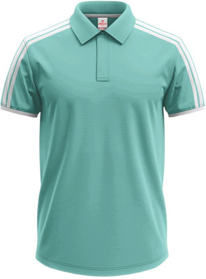 click n buy Striped Men Polo Neck Multicolor T-Shirt