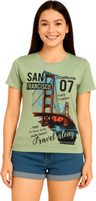 MEGHA SHRISTY ENTERPRISES Typography Women Round Neck Brown T-Shirt