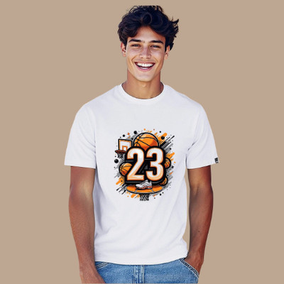 DRIPZO Graphic Print Men Round Neck White T-Shirt