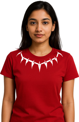Buddy Collection Printed, Graphic Print Women Round Neck Red T-Shirt