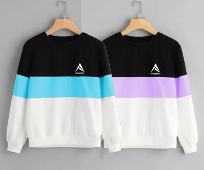 Kroptee Full Sleeve Color Block Women Sweatshirt