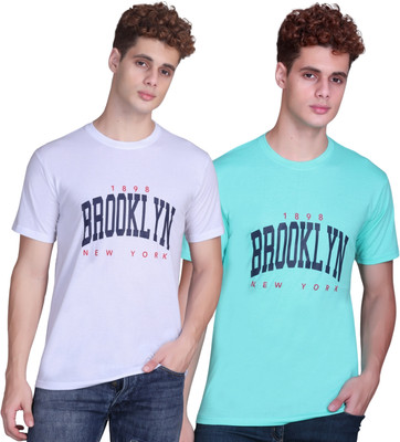 Zeffit Printed Men Round Neck White, Multicolor T-Shirt