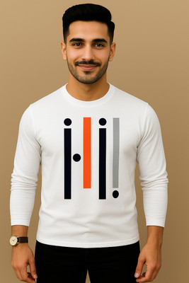 ROUCHA Graphic Print Men Round Neck White T-Shirt