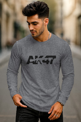 MULTI PLAYER Printed Men Round Neck Grey T-Shirt