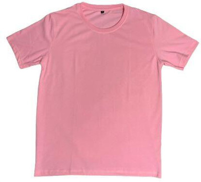 Kachche dhage Solid Men Round Neck Pink T-Shirt