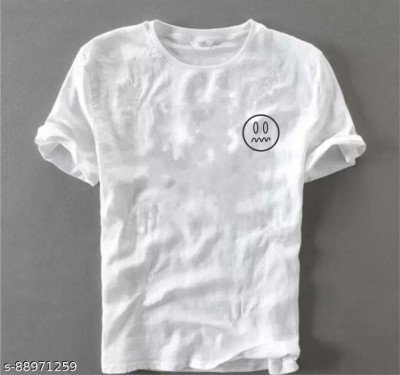 WorldFusion Printed Men Round Neck White T-Shirt