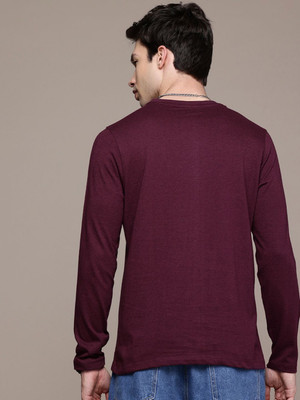 Moda Rapido Graphic Print Men Round Neck Maroon T-Shirt