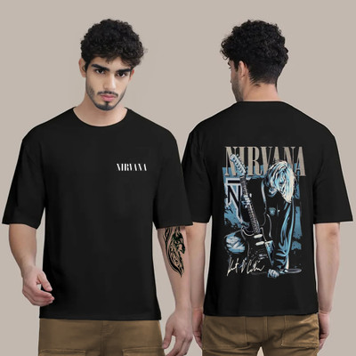 Moda Rapido Printed Men Round Neck Black, White T-Shirt