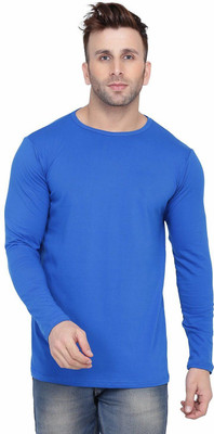 Trendfull Printed Men Round Neck Blue T-Shirt