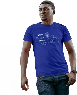 Fighterhero Printed Men Round Neck Blue T-Shirt